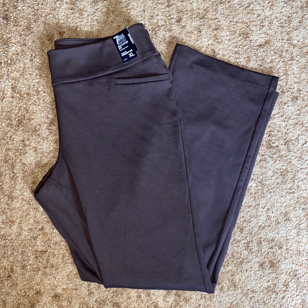 New York &Co Pull-On Brown Dress Pants